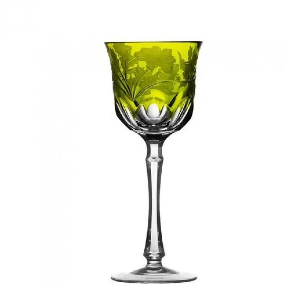 Derby Panel Yellow Green Red Wine Glass