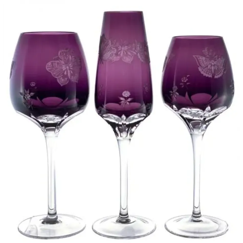 Papillon Amethyst Champagne Flute