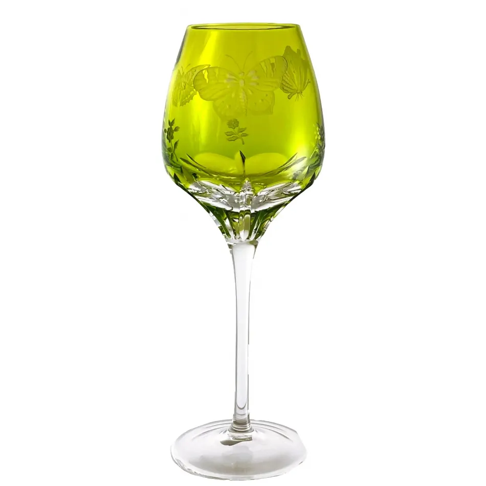 Papillon Yellow-Green Red Wine Glass