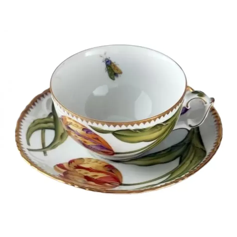 Pannonian Garden Double Tulips Cup & Saucer 8 oz