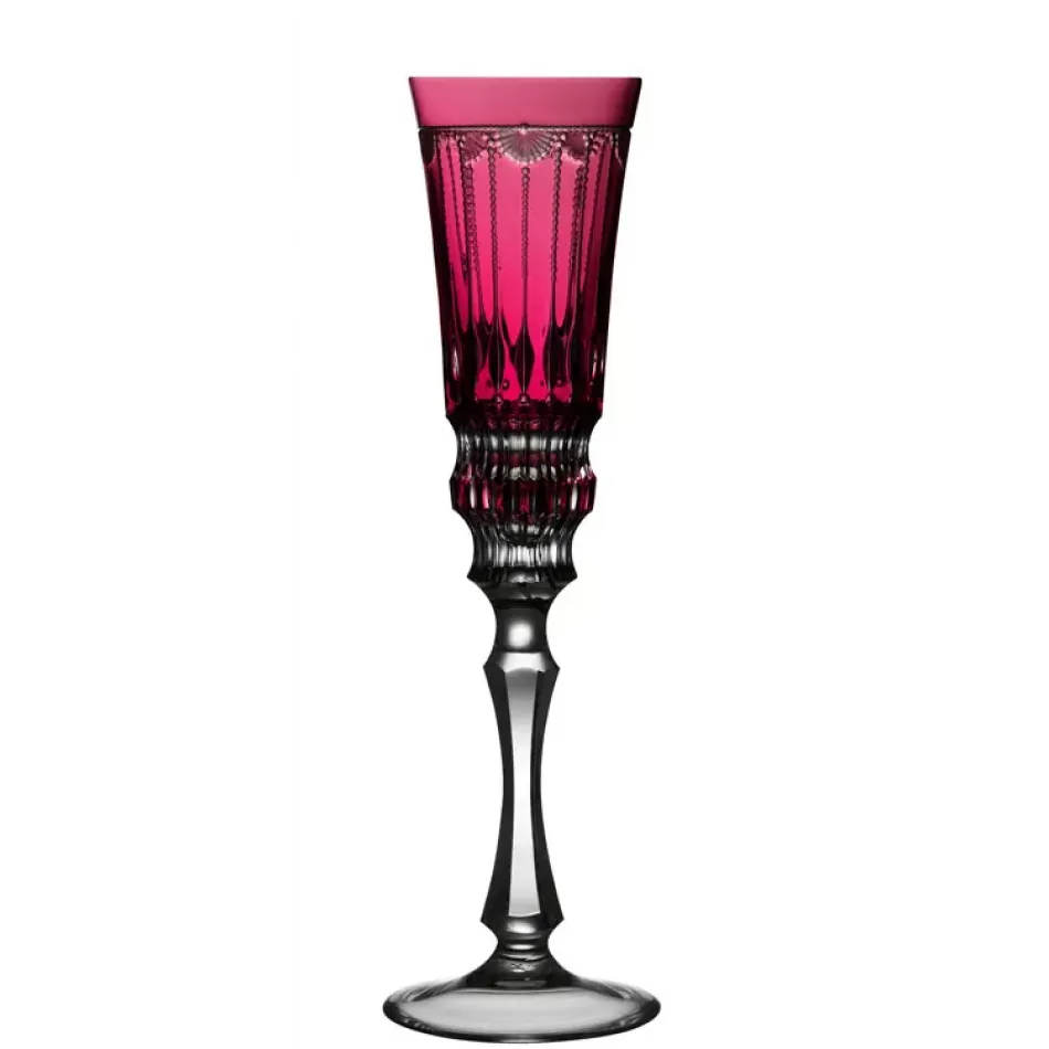 Venice Raspberry Champagne Flute