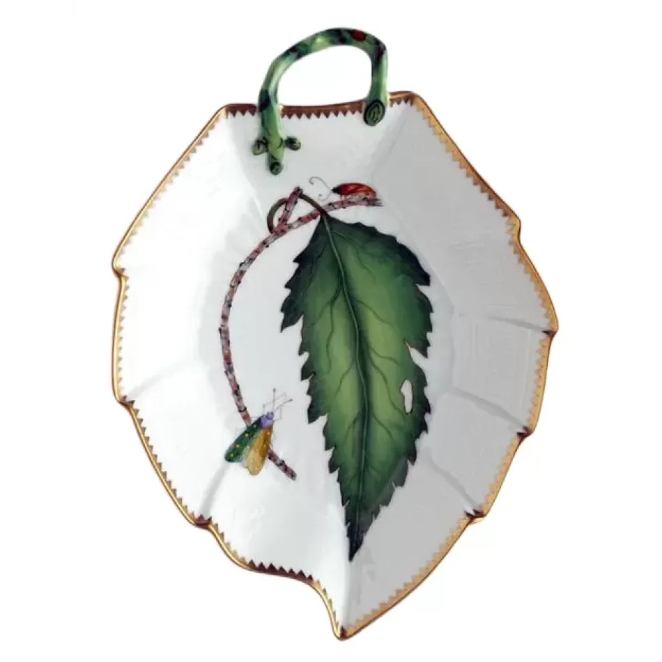 Green Leaf Leaf Dish 9 in Long