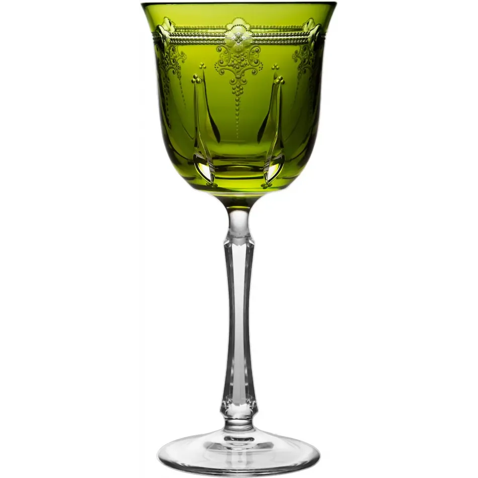 Lisbon Yellow/Green White Wine Glass H