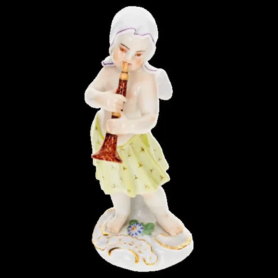 Costumed Cupid Girl With Oboe