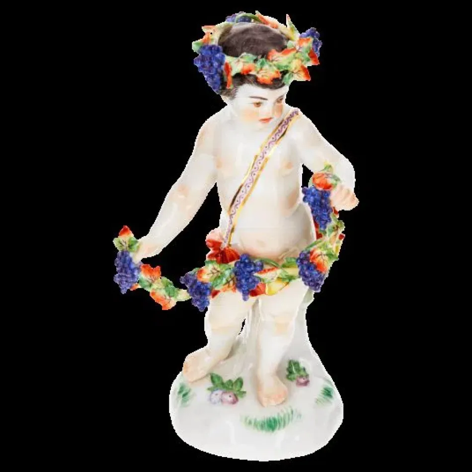 Four Seasons Autumn with Vine Garland, Figurine with Gold