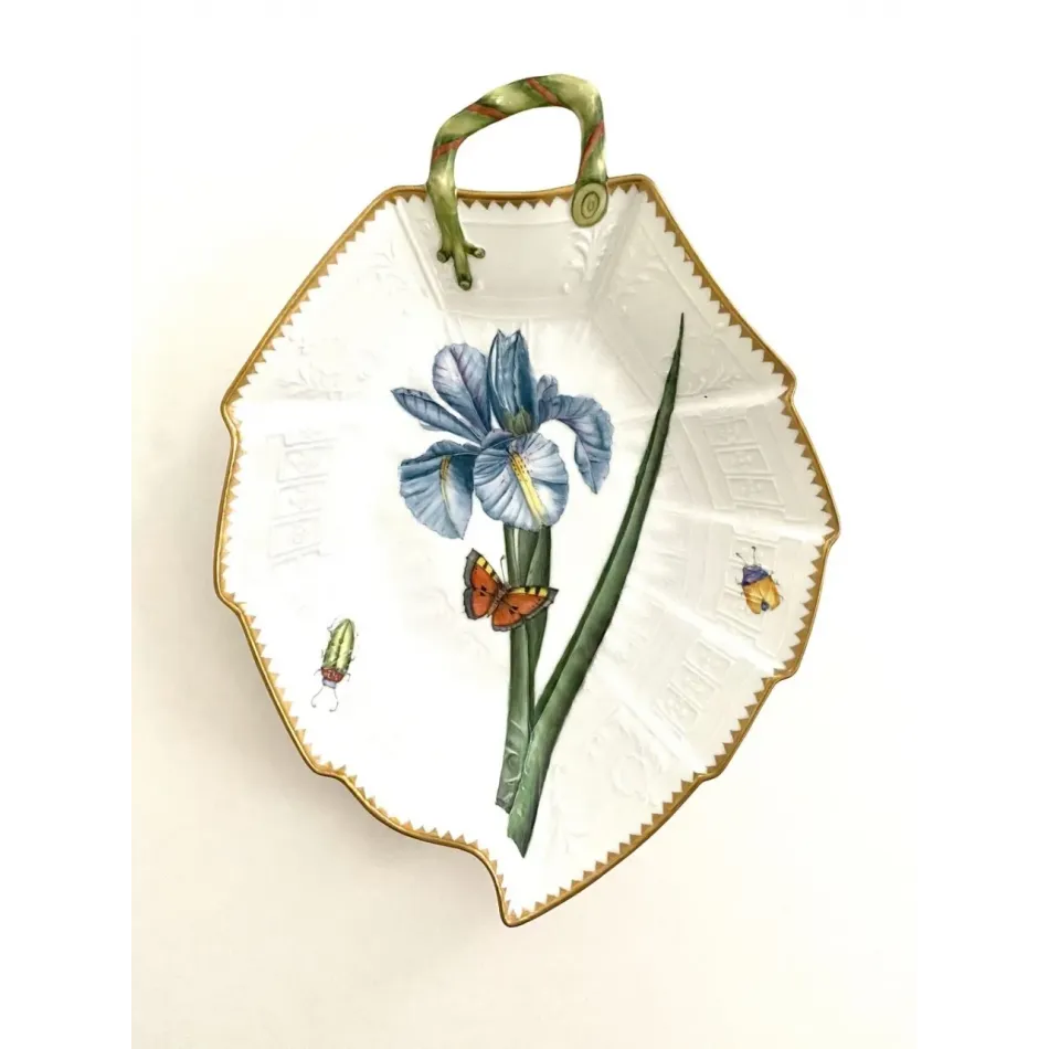 Leaf Plate Blue Iris
