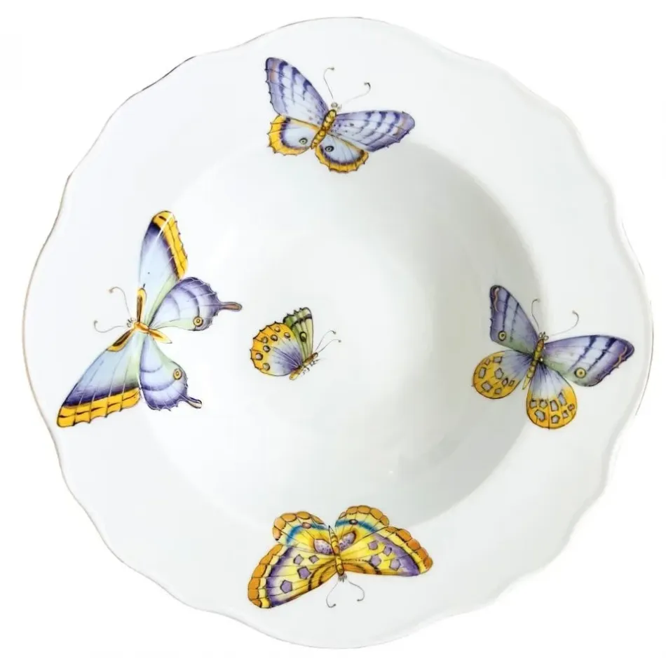 Butterflies! Rimmed Soup Bowl 9.2" D