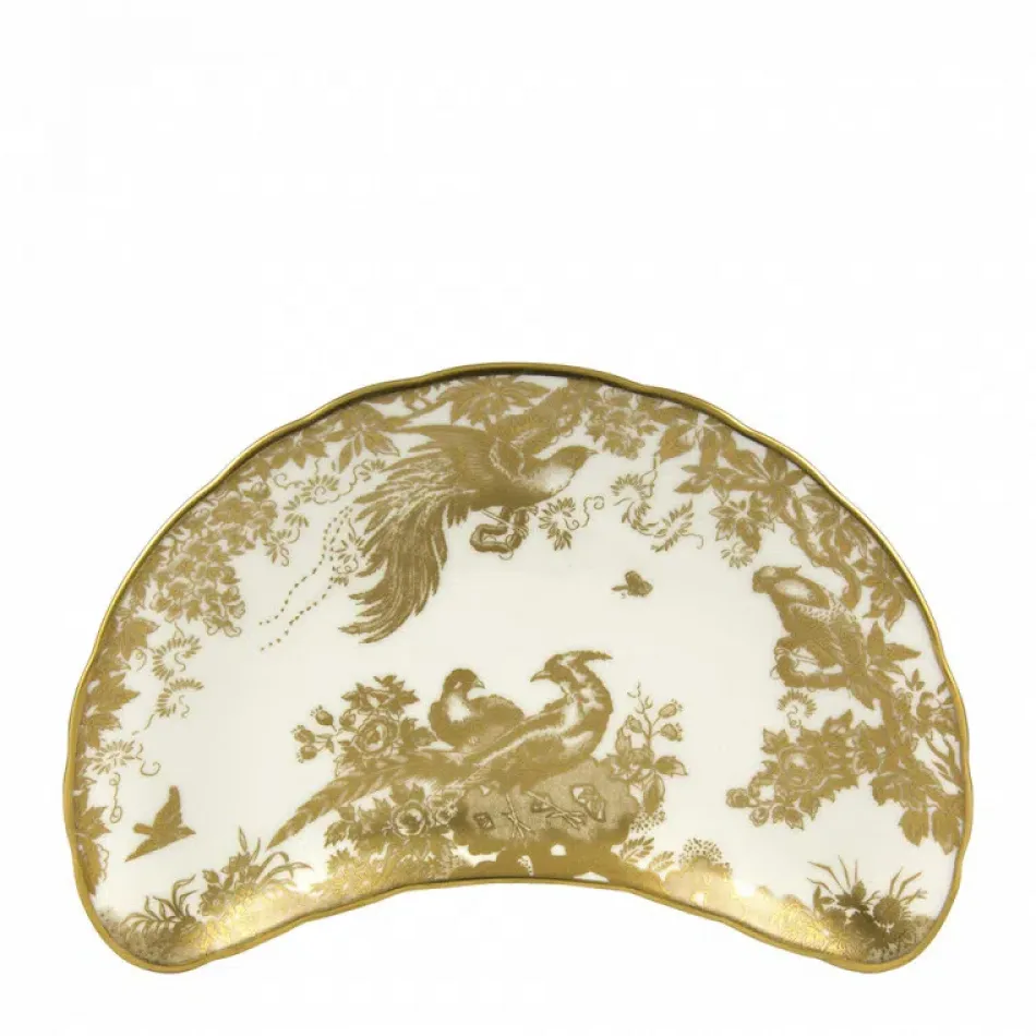 Aves Gold Salad Plate (Crescent) (22.5 cm/8.5 in)