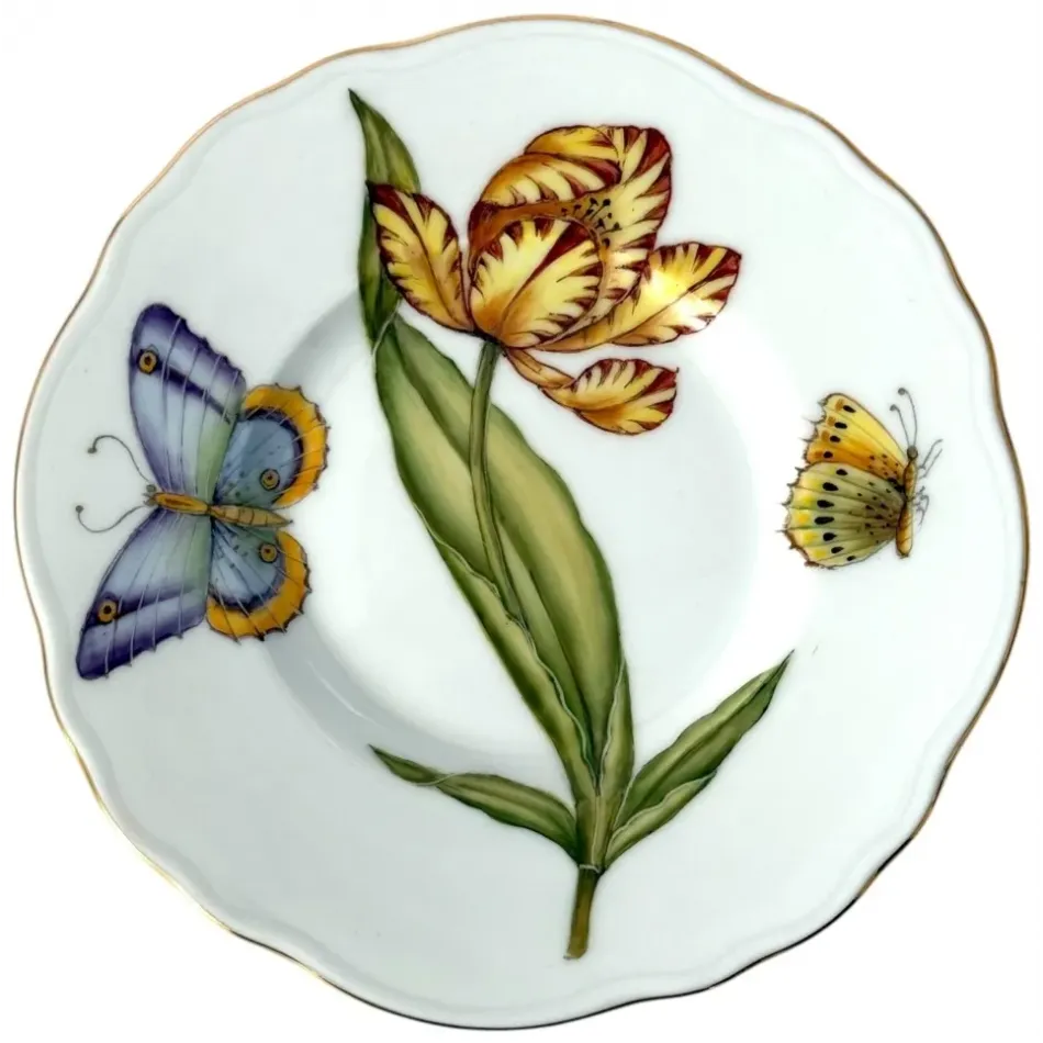 Rhapsody Of Colors Yellow/Red Tulip Bread And Butter Plate