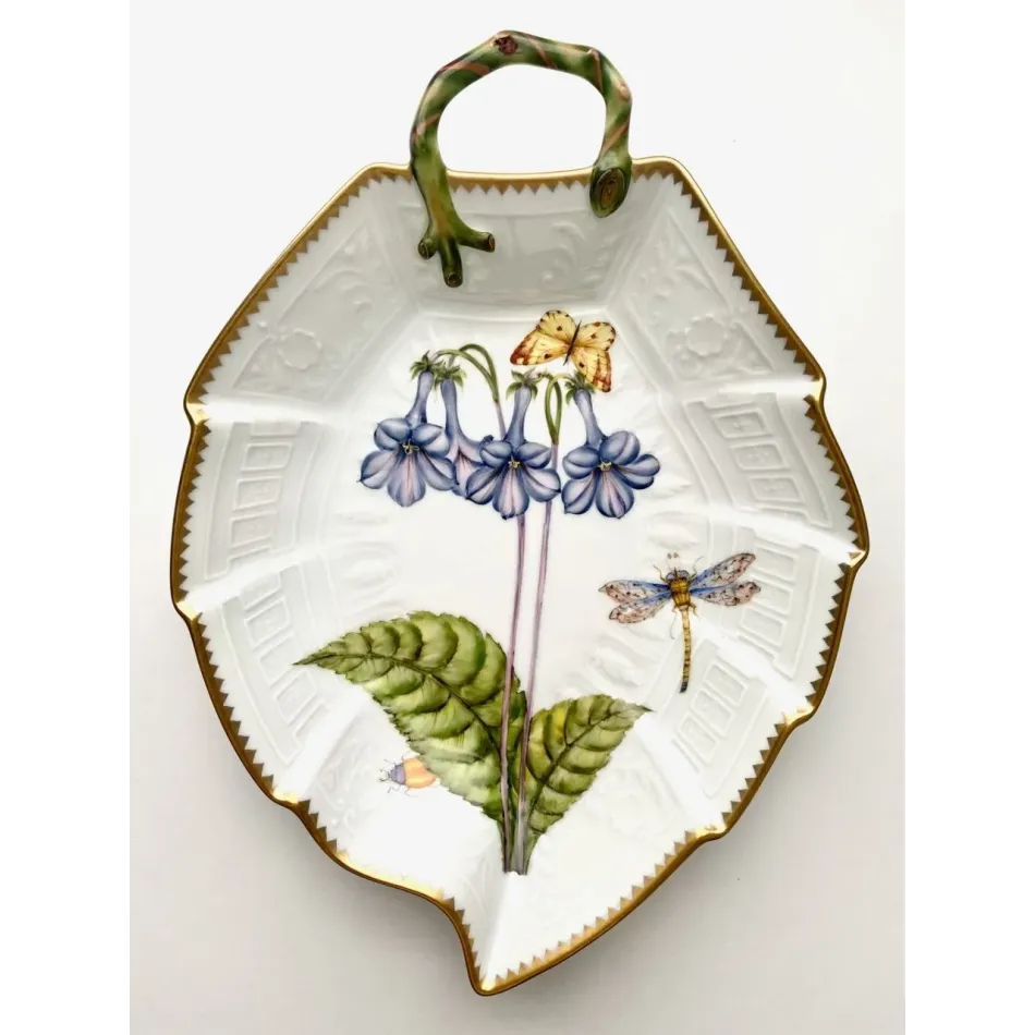 Leaf Plate Blue Bells with Dragon Fly