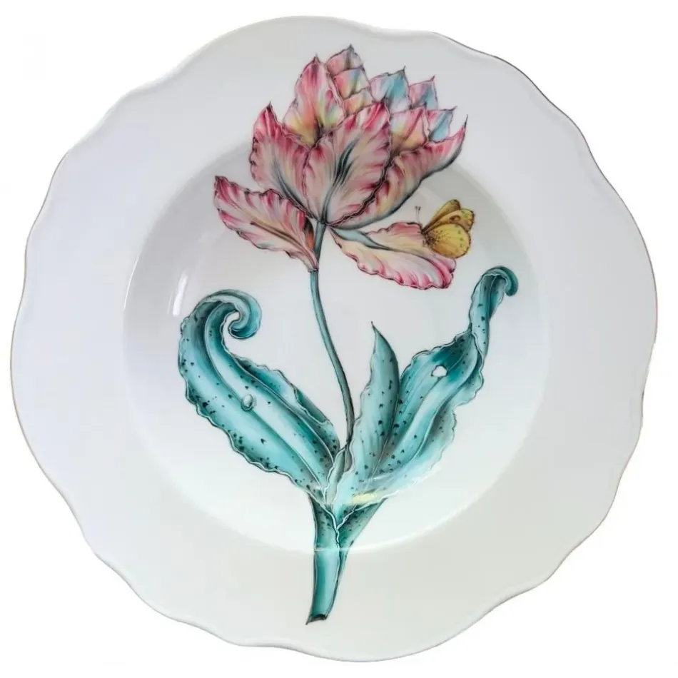 Botanical Treasures Rimmed Soup Bowl 9.2" D