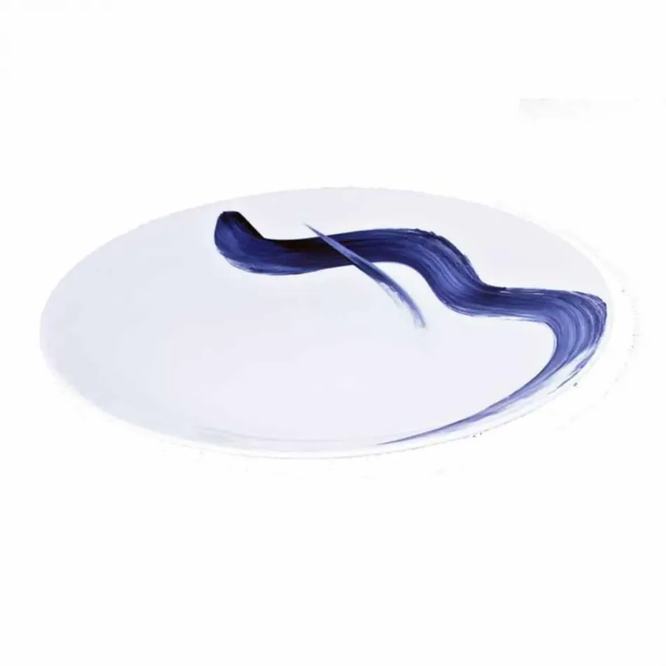 Brushstroke Blue * Coupe Plate (30 cm/12 in)