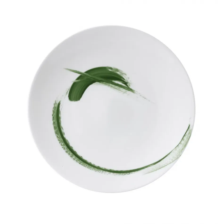 Brushstroke Green * Coupe Plate (16.5 cm/6.5 in)