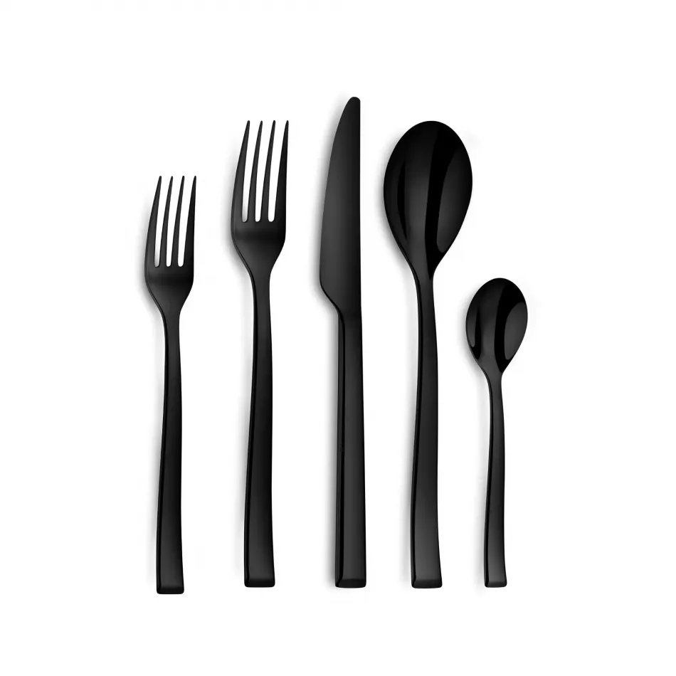 Side Black PVD 5 Pc Place Setting