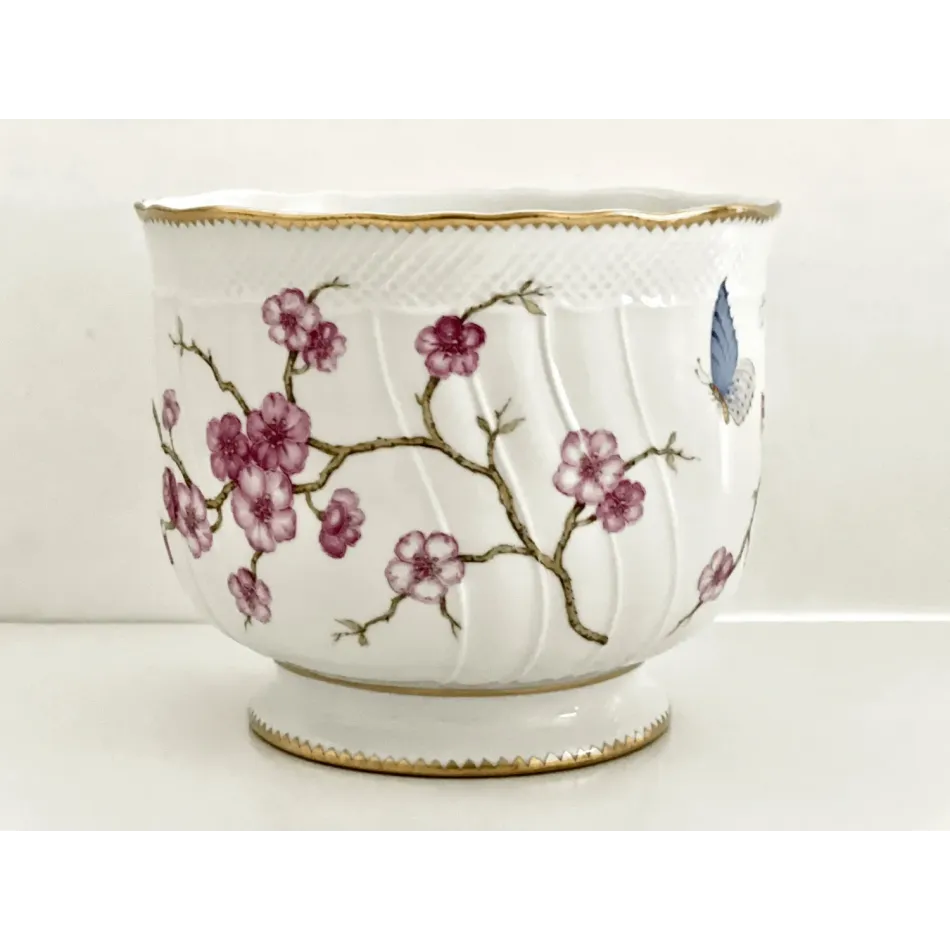 Round Cachepot (Cherry Blossom) 7" H X 6.25" W