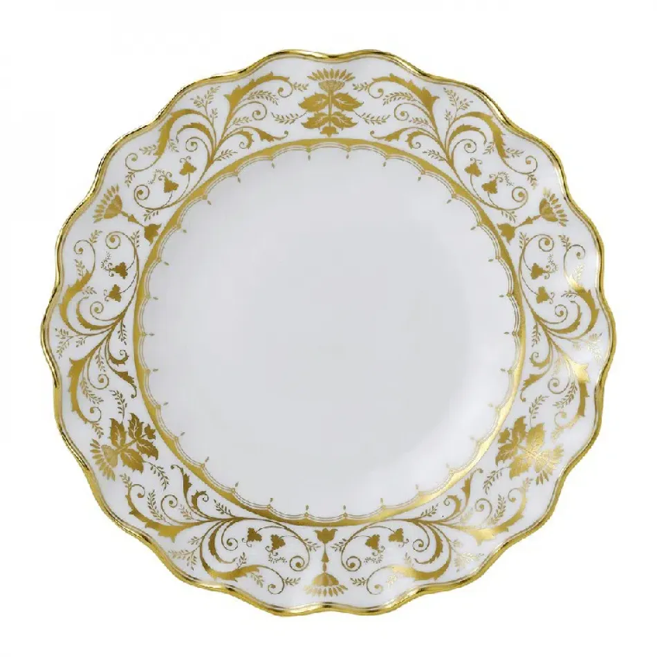 Darley Abbey White Fluted Dessert Plate (22 cm/8.5 in)