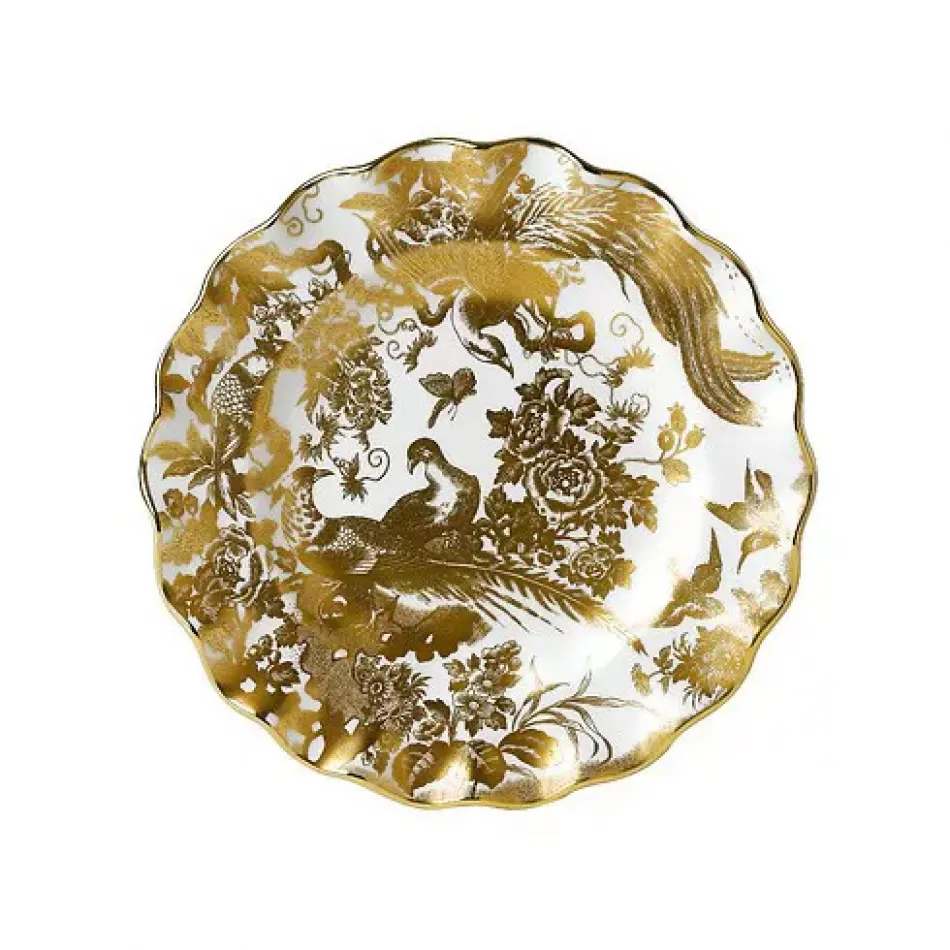 Aves Gold Fluted Dessert Plate (22 cm/8.5 in) (Boxed)