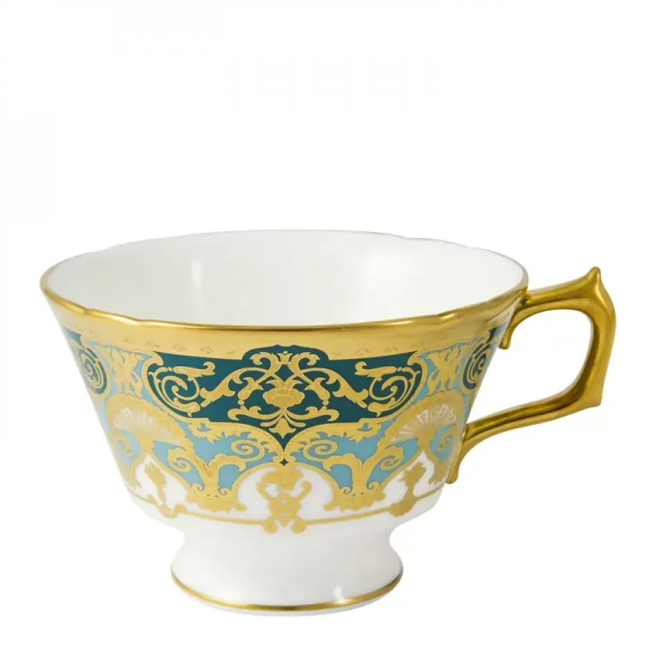 Heritage Forest Green & Turquoise Tea Cup (22.5 cl/8oz) (Special Order)