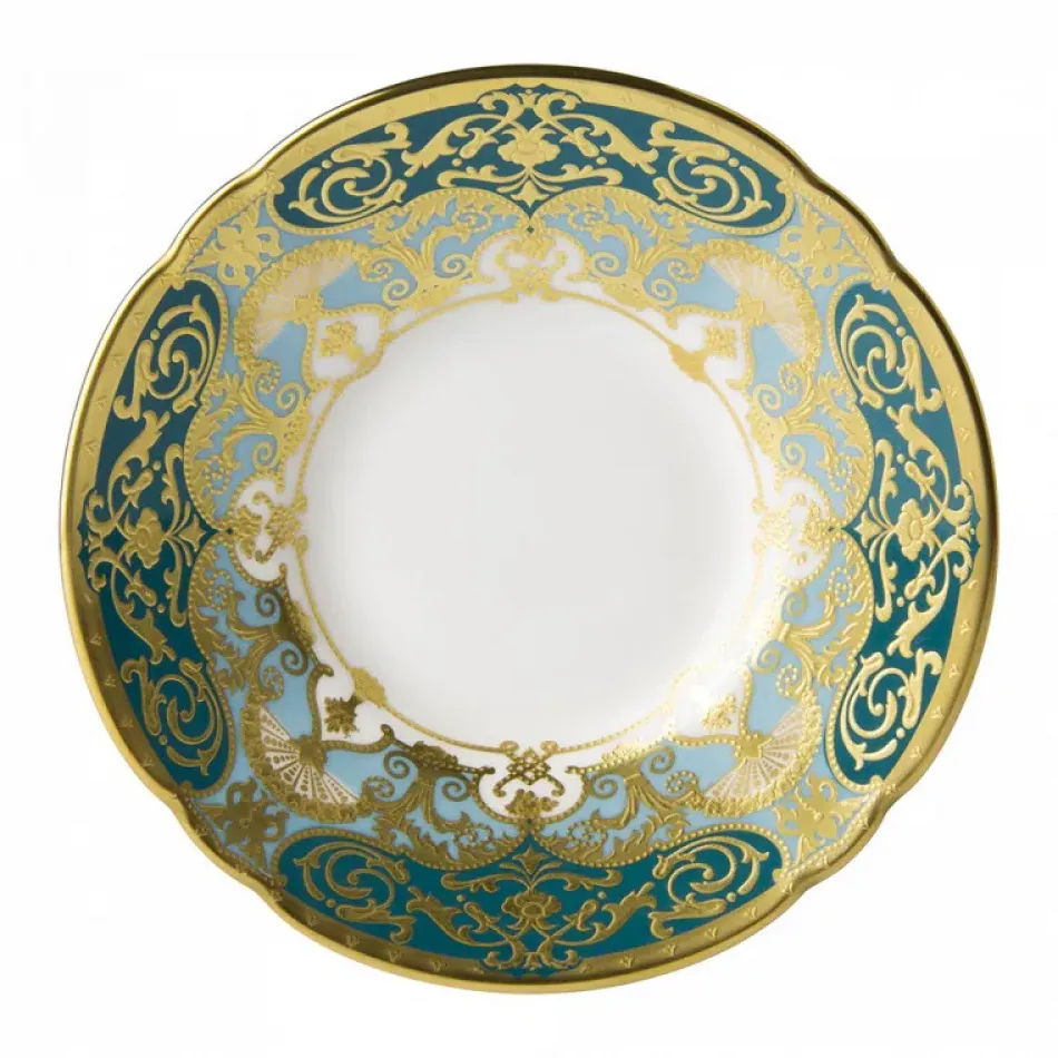 Heritage Forest Green & Turquoise Coffee Saucer (12 cm/5 in) (Special Order)