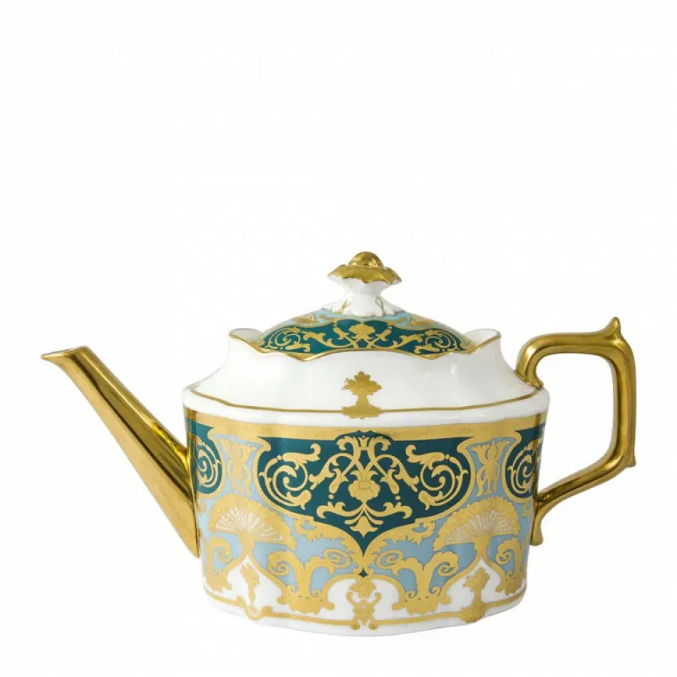 Heritage Forest Green & Turquoise Teapot L/S (165 cl/58oz) (Special Order)