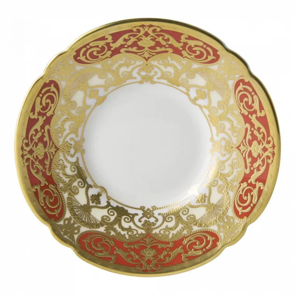 Heritage Red & Cream Coffee Saucer (12 cm/5 in) (Special Order)