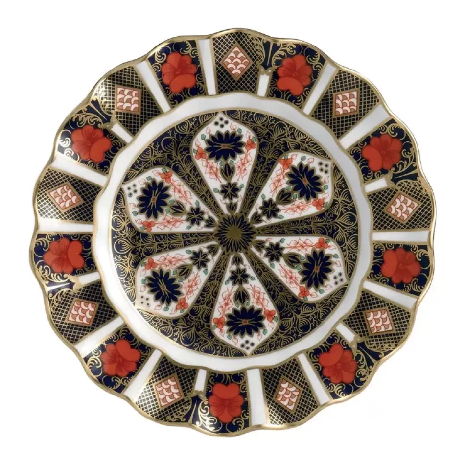 Old Imari Fluted Dessert Plate (22 cm/8.5 in) (Boxed)