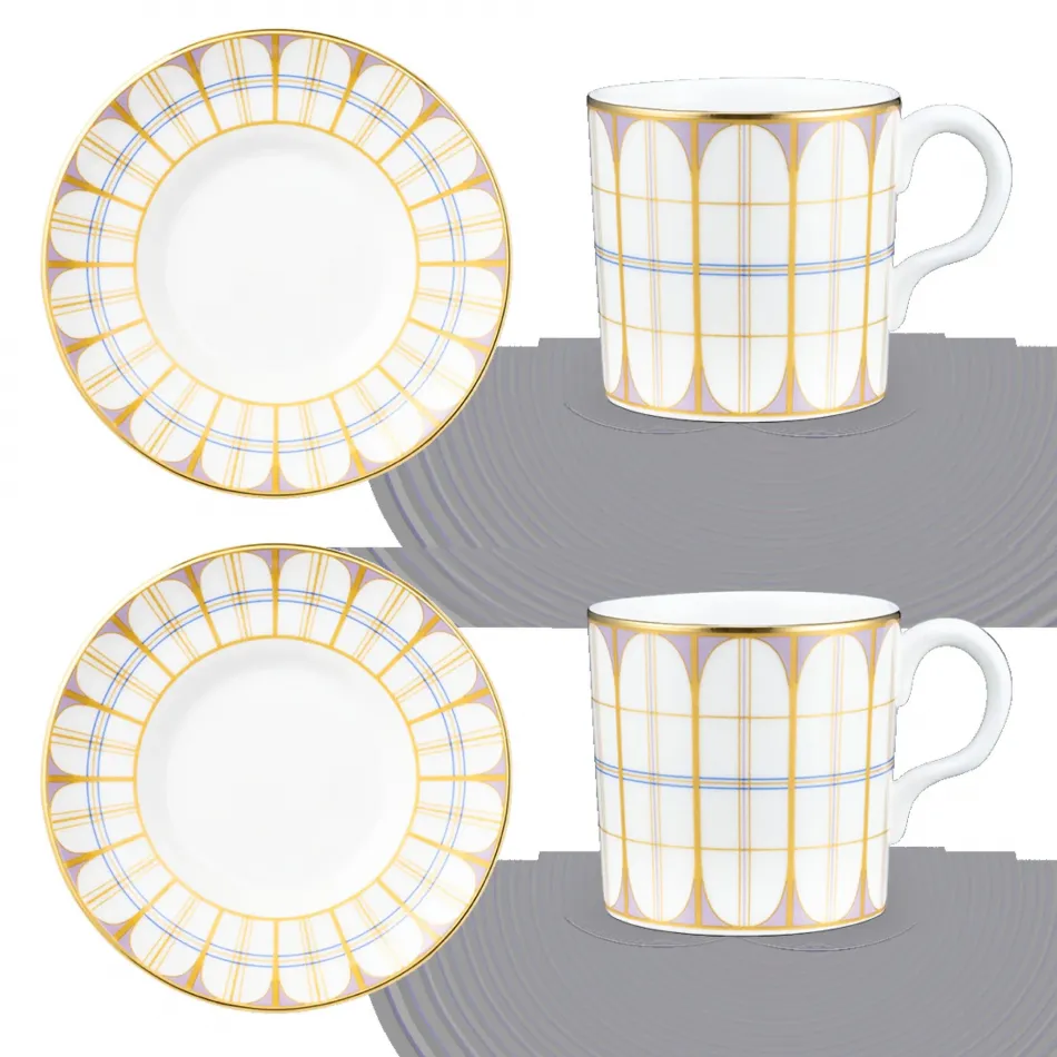 Royal Atelier (LVCC) 2 X Coffee Cup & Saucer (Boxed)