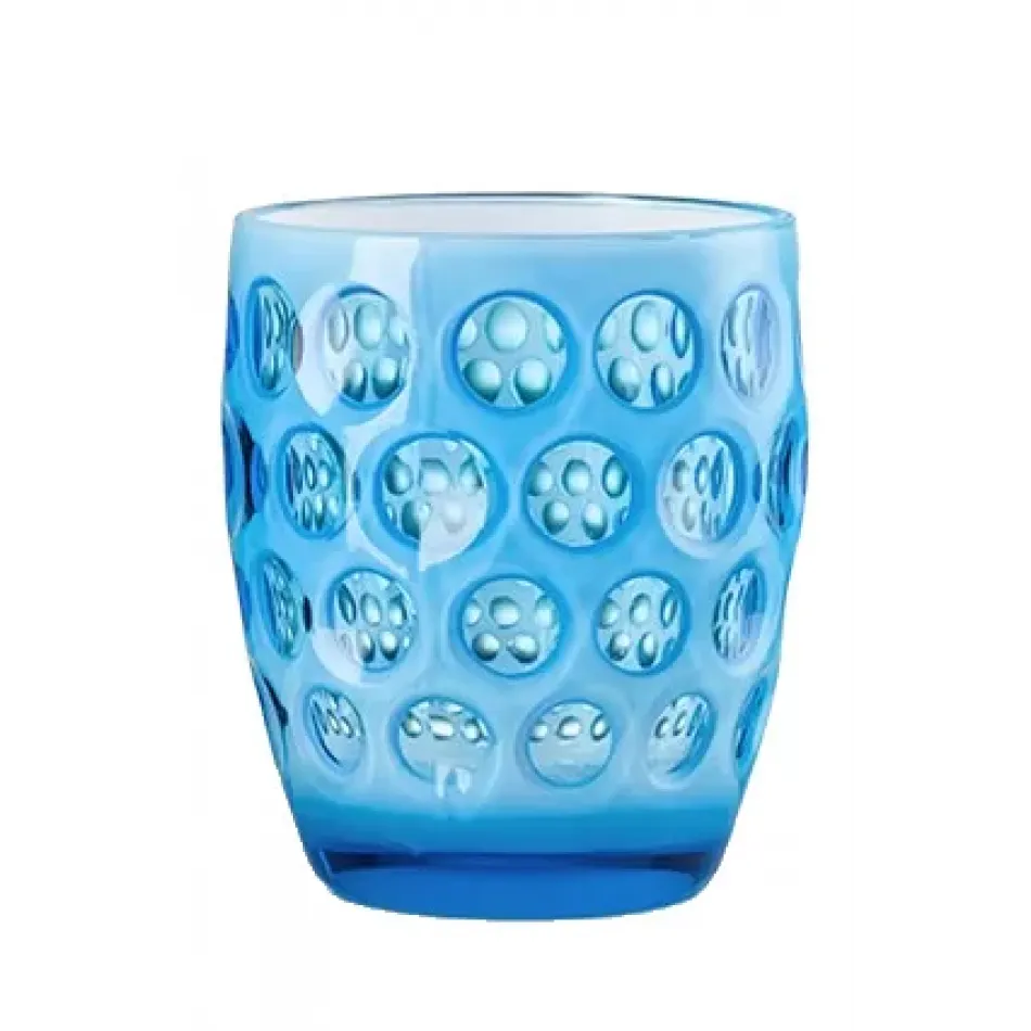 Lente Tumbler Turquoise/White H 4.25" x Diam 3.5", 15 oz