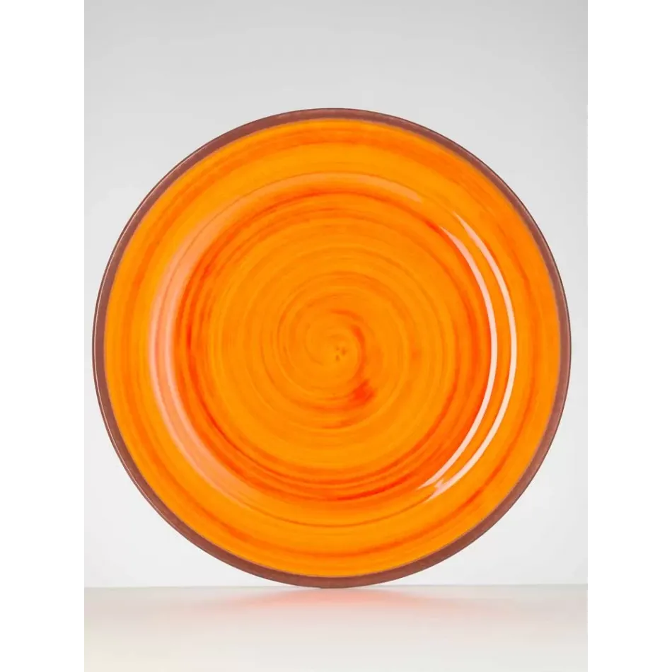 St. Tropez Orange Tray 15.75" Rd