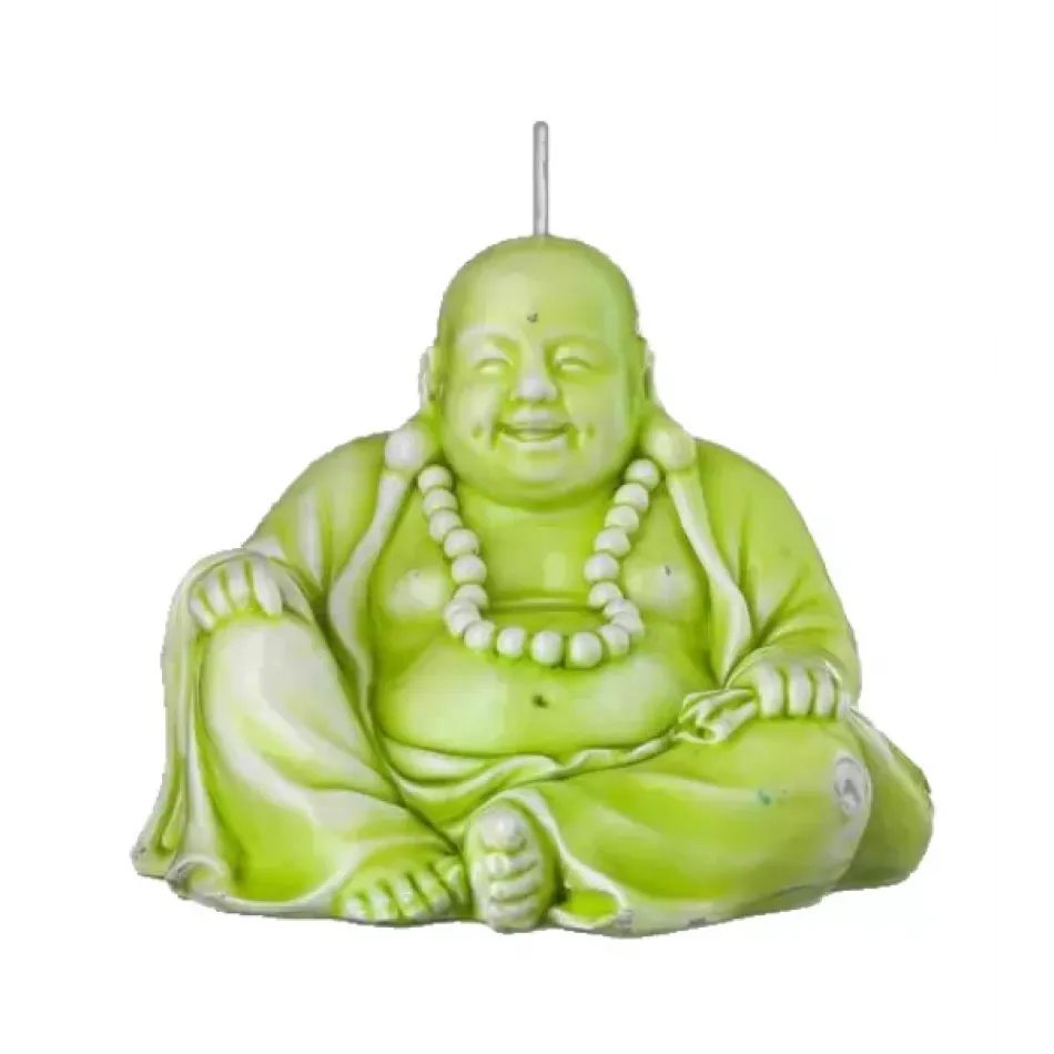 Buddha Candle Green H 10" (Special Order)