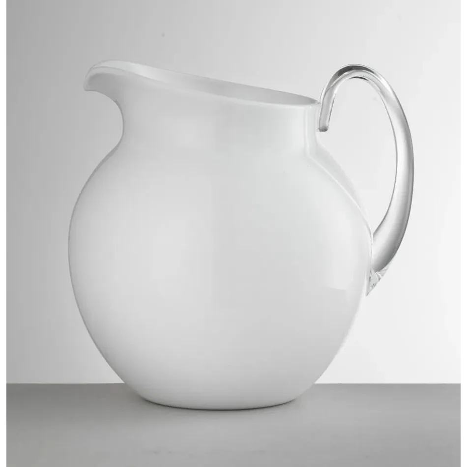 Plutone Pitcher White H 6.25" x Diam 5.5", 48 oz