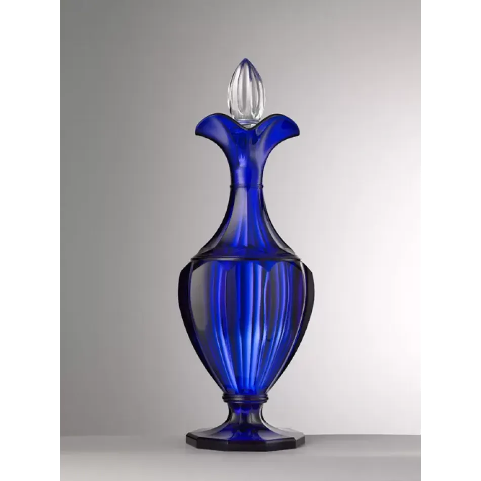 Cesara Decanter Blue H 13" x Diam 5.5", 20 oz