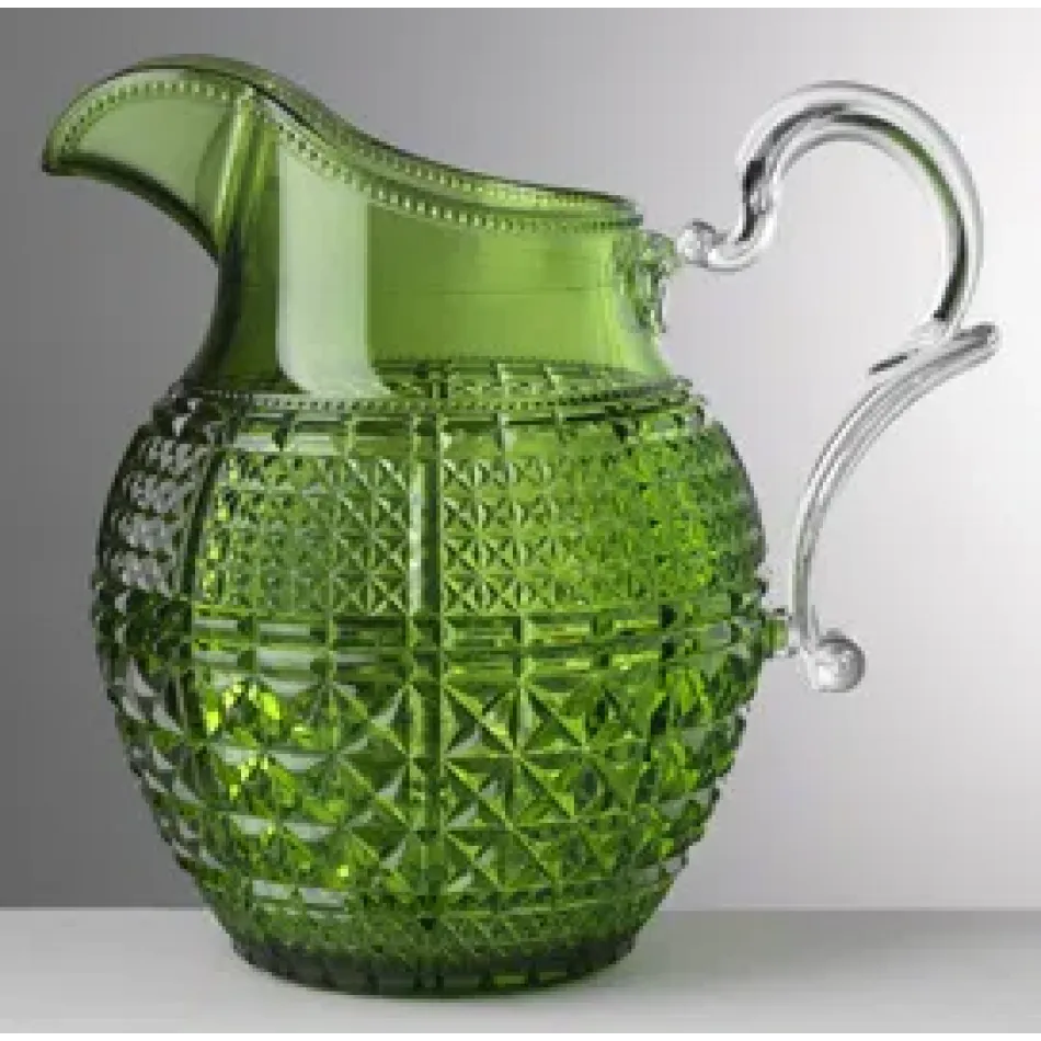 Halina Pitcher Green H 8.7" x Diam 6.5", 54 oz