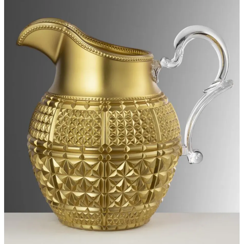 Halina Pitcher Gold H 8.7" x Diam 6.5", 54 oz