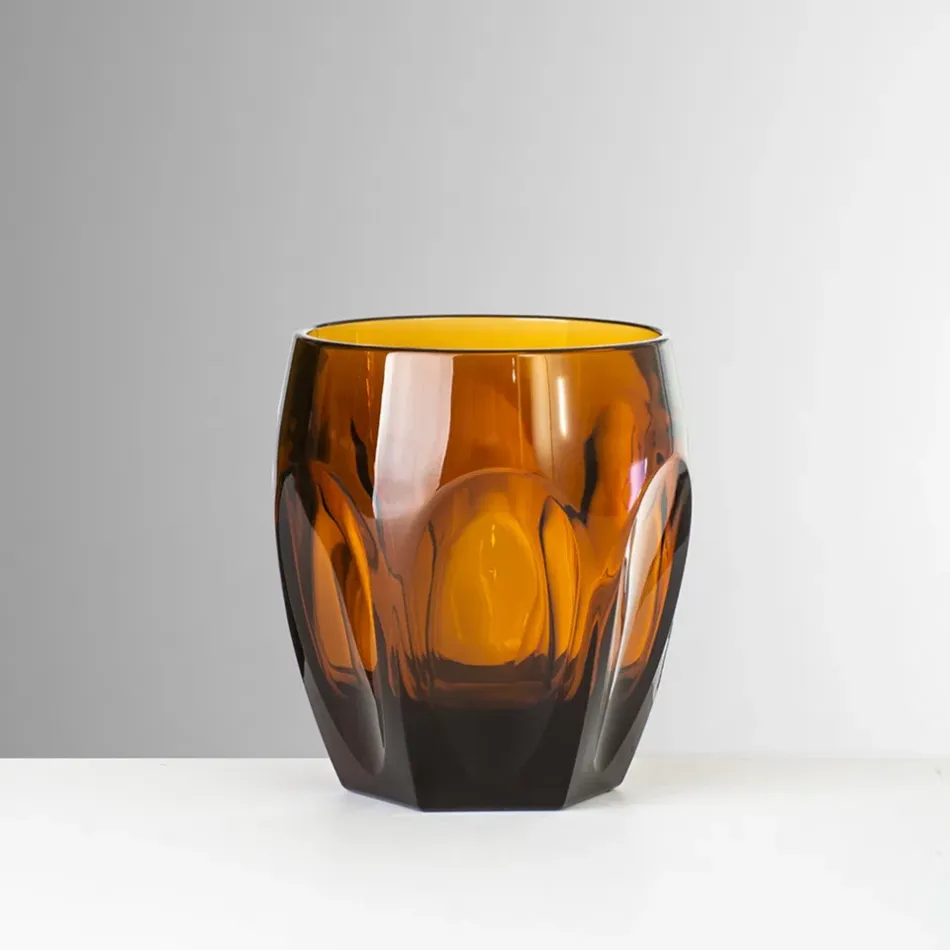 Novella Tumbler Amber H 4" x Diam 3.5", 13.5 oz