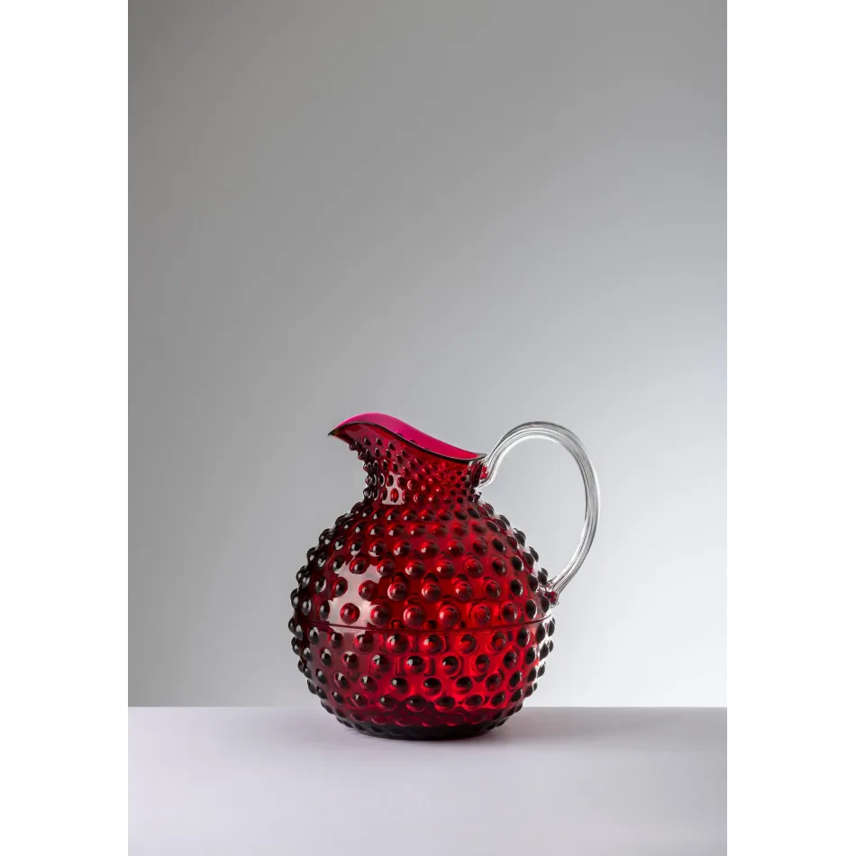 Gene Krupa Pitcher Ruby H 7.3" x Diam 6.3" - 50.7oz