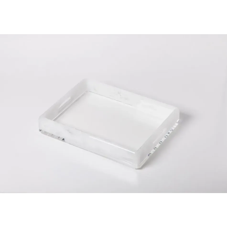 Donovan Tray White (Special Order) L 12" x W 16" x H 2.8"