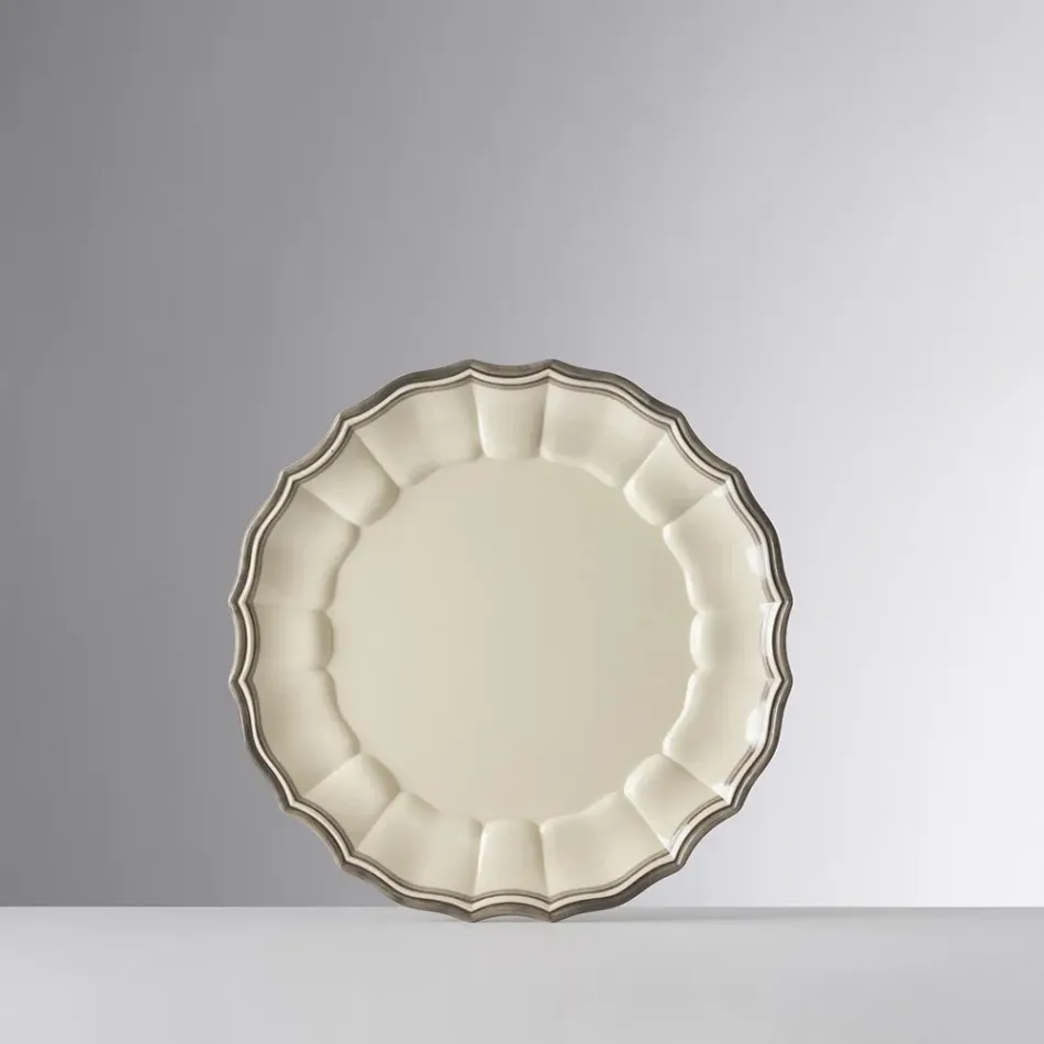Eva Ivory / Grey Salad Plate