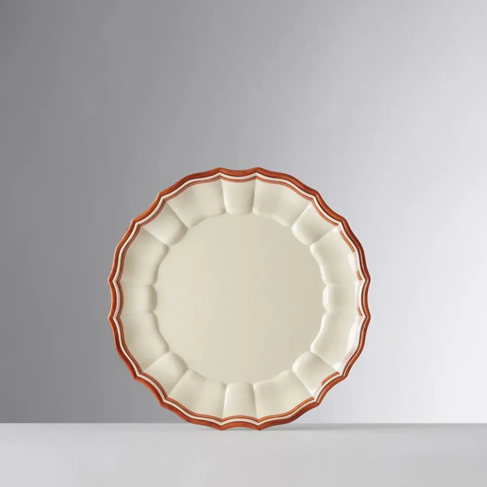 Eva Ivory / Red Salad Plate