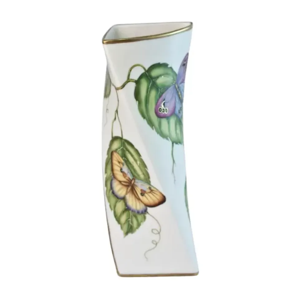 Butterfly Triangular Vase  4.5 in. Wide  10.0 in. High