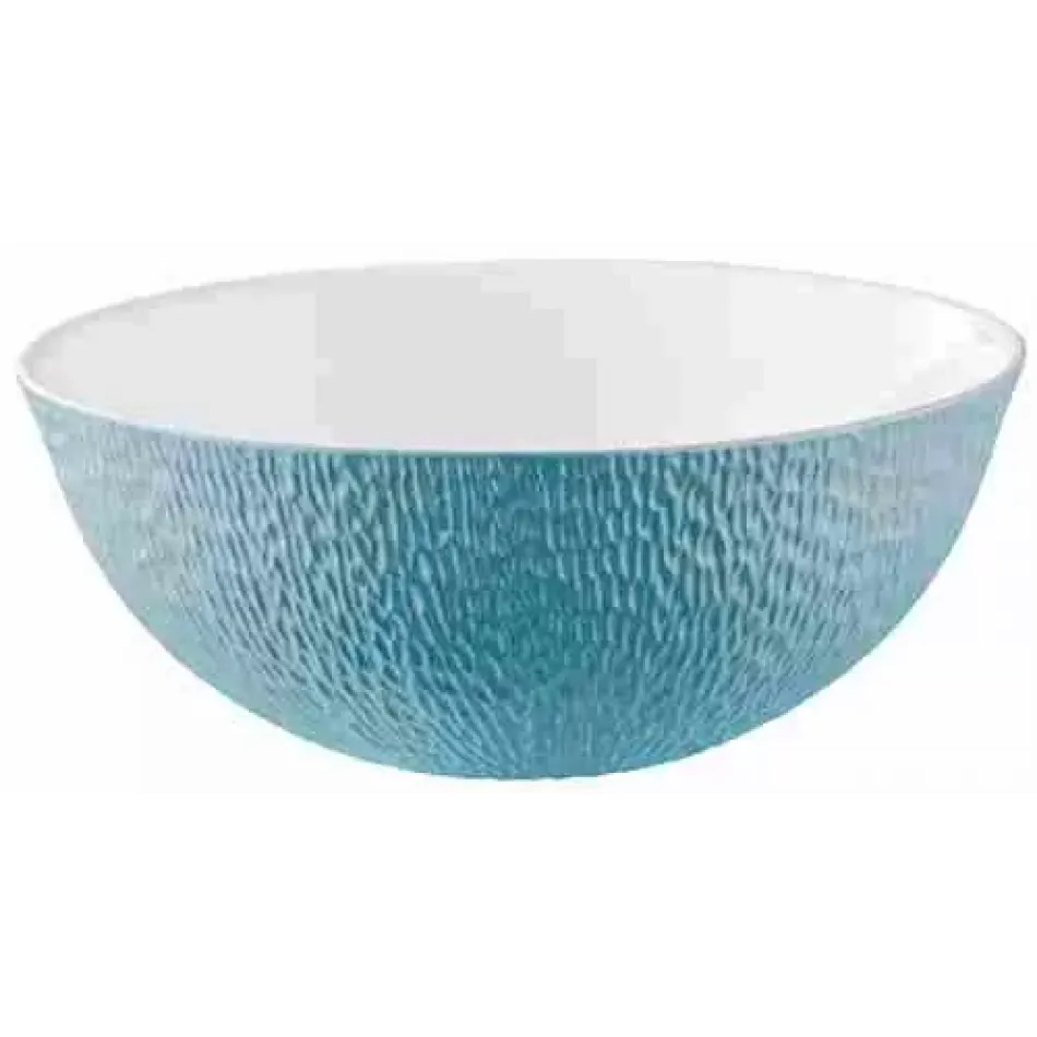 Mineral Irise Sky Blue Salad Bowl Calabash Shaped Diam 9.0 in