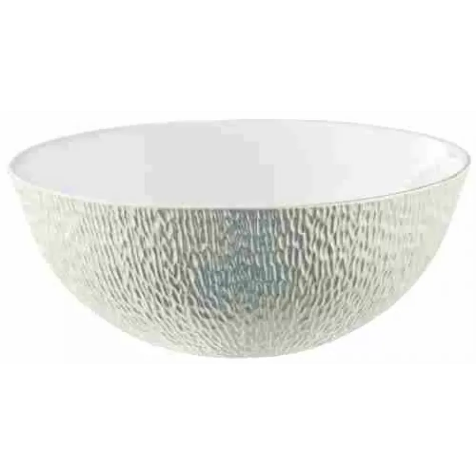 Mineral Irise Shell Salad Bowl Calabash Shaped Round 9.1 in.
