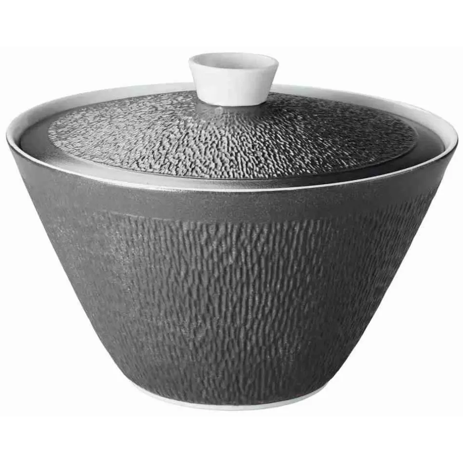 Mineral Irise Dark Grey Soup Tureen Diam 11.0 in