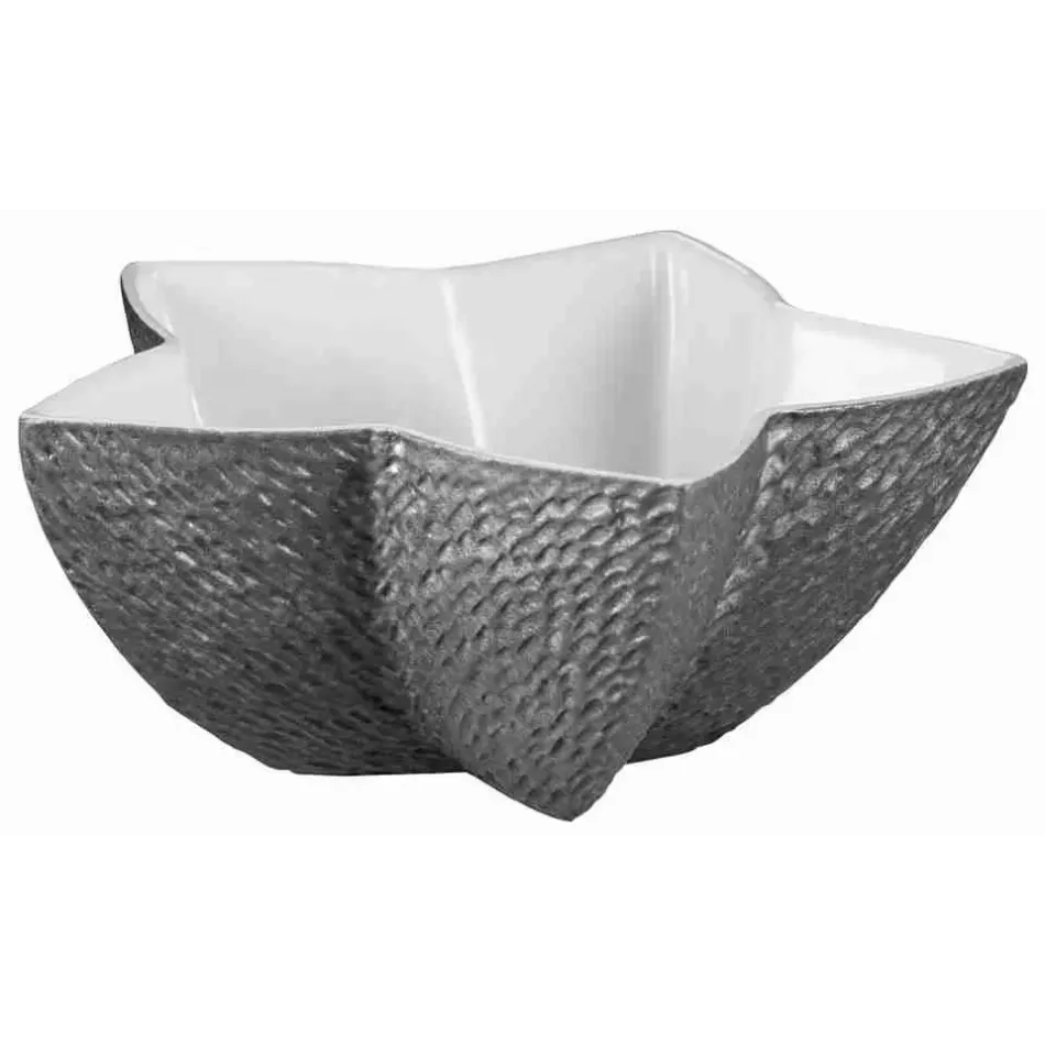 Mineral Irise Dark Grey Star Sugar Bowl Diam 4.80314 in