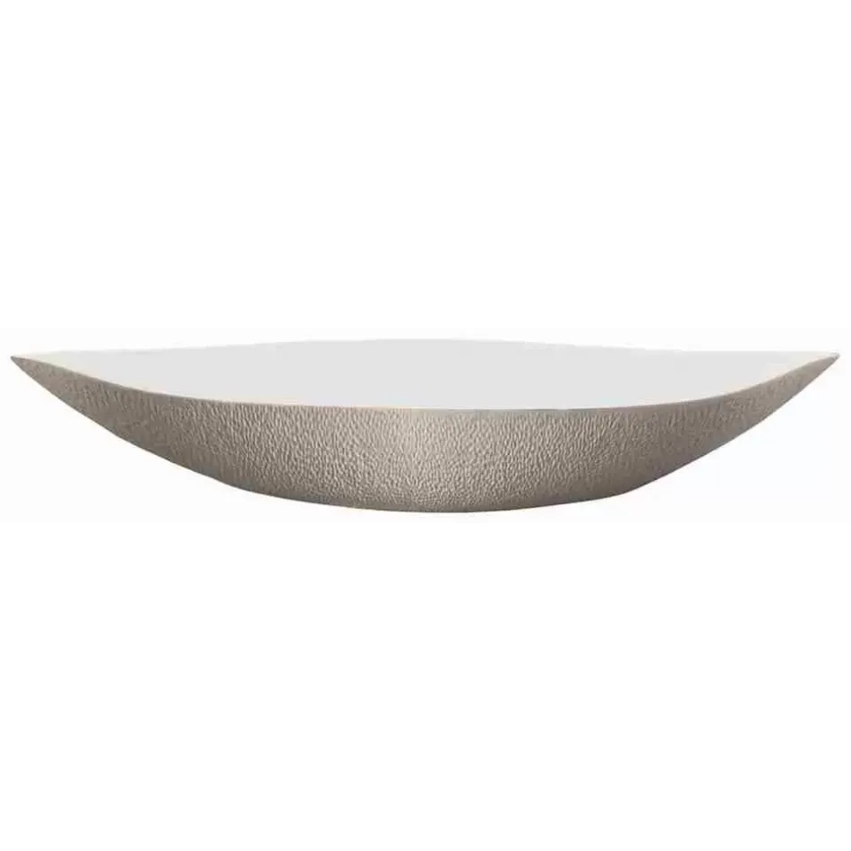 Mineral Irise Warm Grey Dish #1 22.8 X 10.0 X 3.9 in