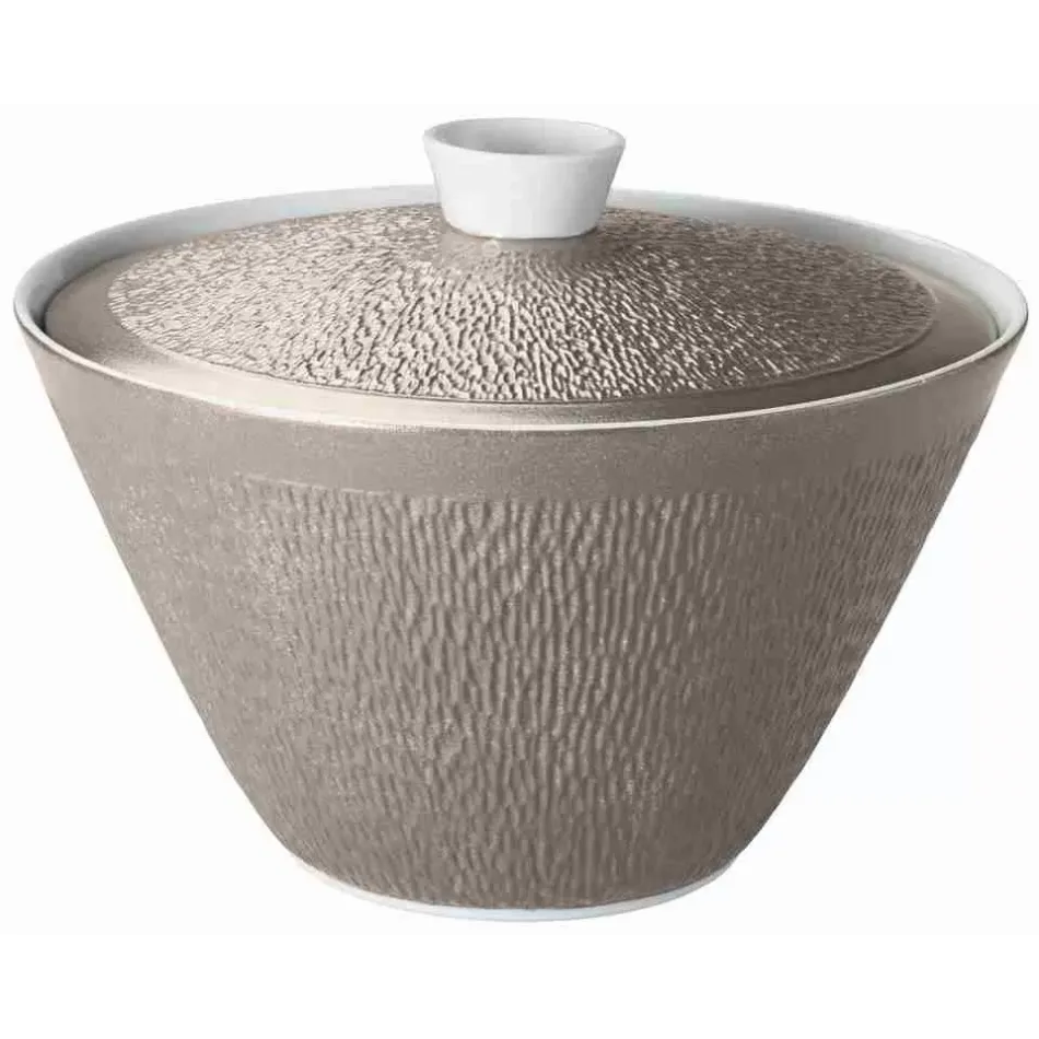 Mineral Irise Warm Grey Soup Tureen Diam 11.0 in