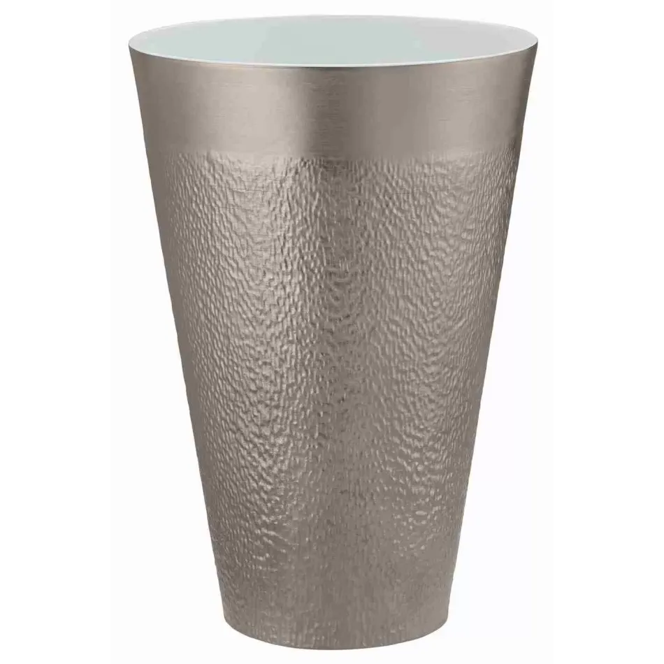 Mineral Irise Warm Grey Vase Rd 3.31" in a gift box