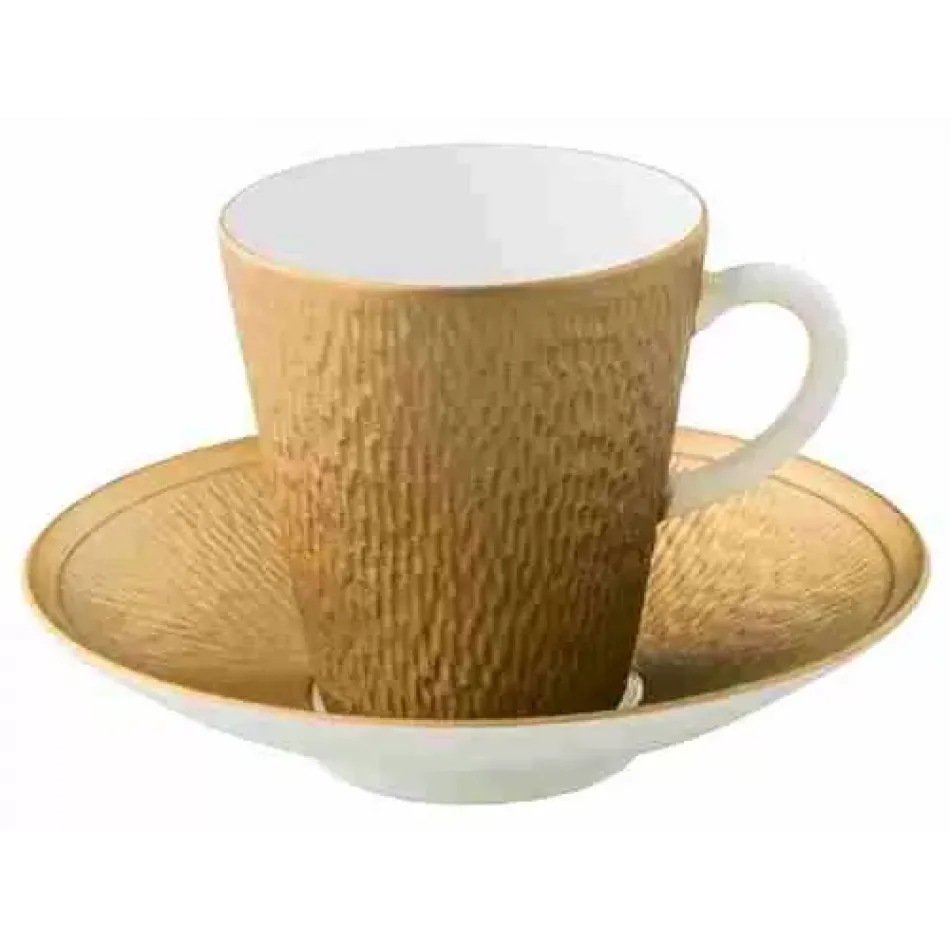 Mineral Irise Yellow Gold Coffee Cup Diam 2.7 in