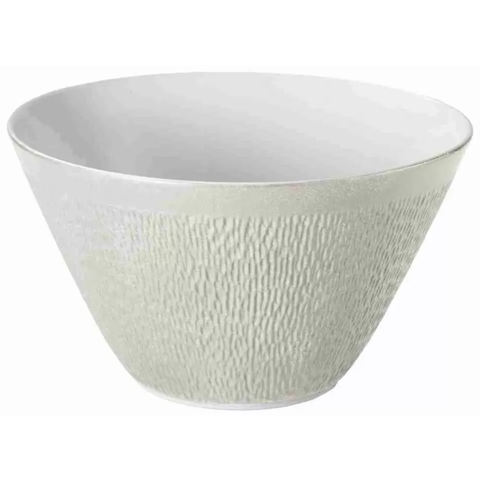 Mineral Irise Pearl Grey Salad Bowl Coned Shaped Round 11 in.