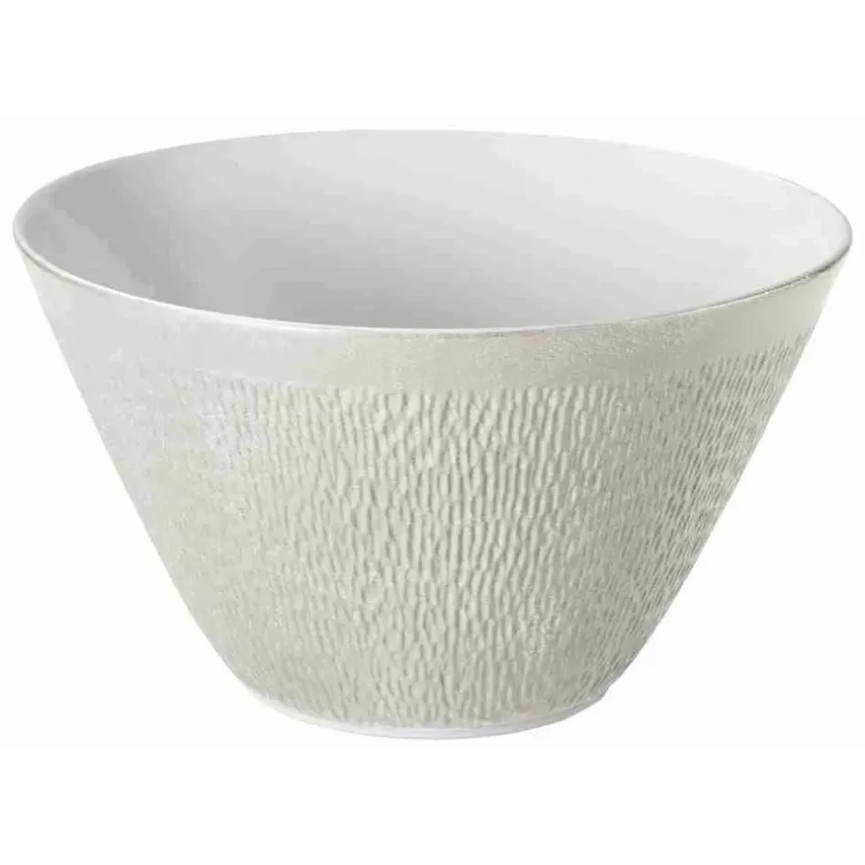 Mineral Irise Pearl Grey Salad Bowl Coned Shaped Diam 11.0 in